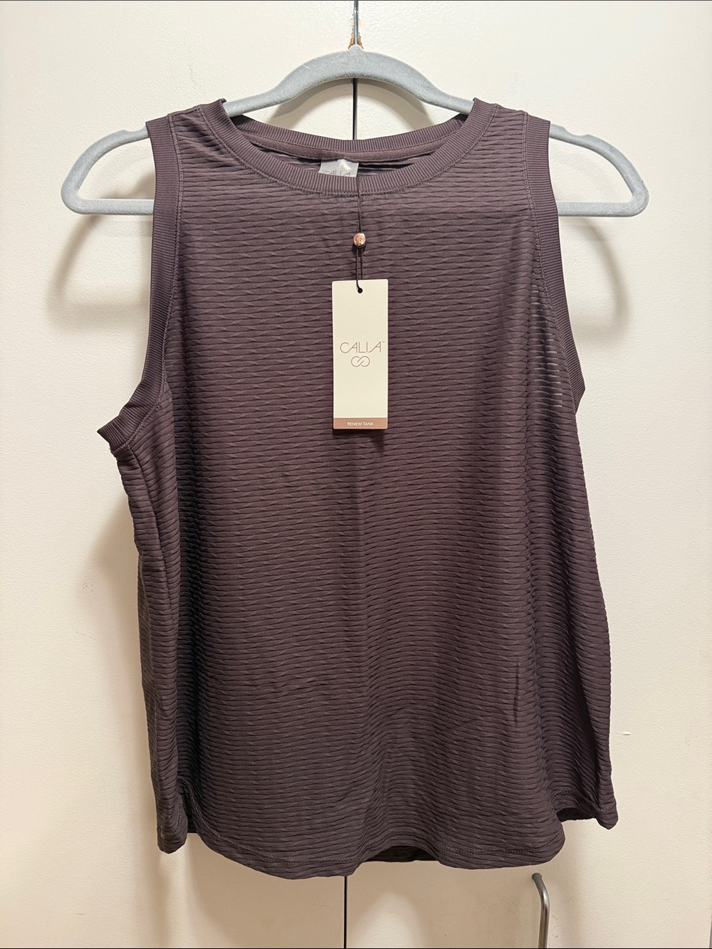 CALIA by Carrie Underwood Ribbed Sleeveless Tank - Plum